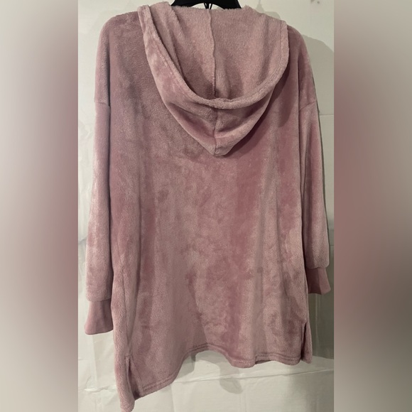 Hippie Rose Pink Hooded Cardigan Sweater - Picture 3 of 6